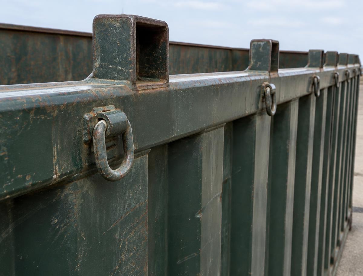 10ft Open Top Shipping Container — Corner casting and frame condition