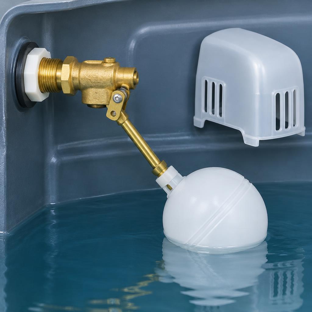 JoJo Water Tank Float Valve Cover — In use