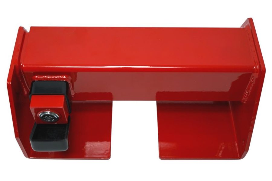 Heavy-Duty Container Door Bar Lock — In use