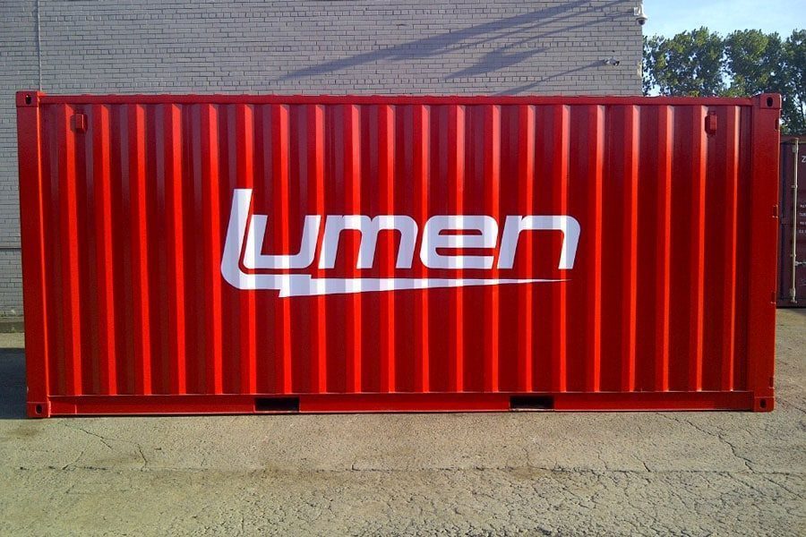 Custom Container Branding Decals — Alternate view