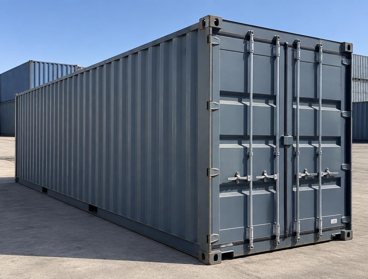 40ft Open Side Shipping Container — Side panel and corrugation detail