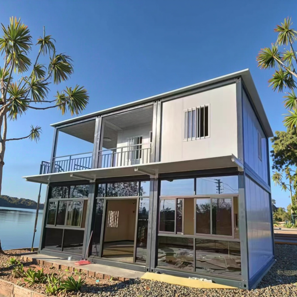 Modern Flat Pack Steel Container House — Complete Modular Unit — Corner casting and frame condition