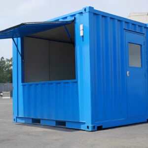 10ft Custom Container Shop & Mobile Retail Unit — Side panel and corrugation detail