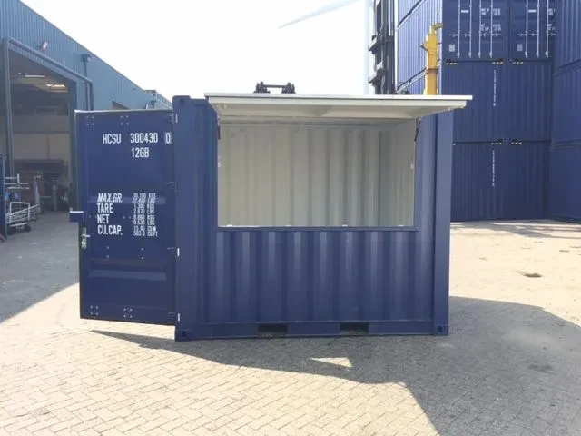 10ft Spaza Shop Container — Side panel and corrugation detail