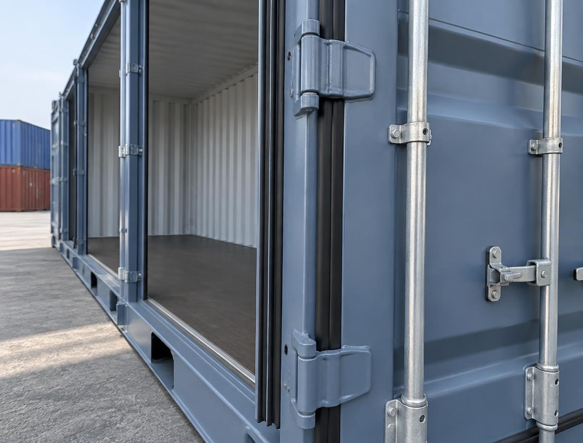 20ft Open Side Shipping Container — Corner casting and frame condition