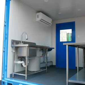 10ft Custom Container Shop & Mobile Retail Unit — Corner casting and frame condition