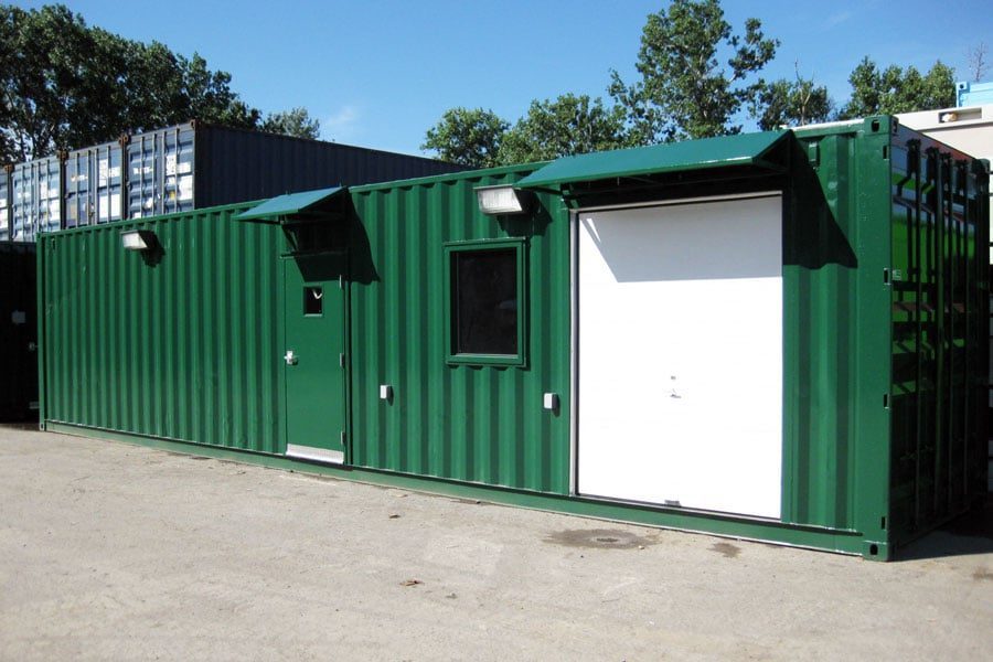 Container Window Installation — Alternate view