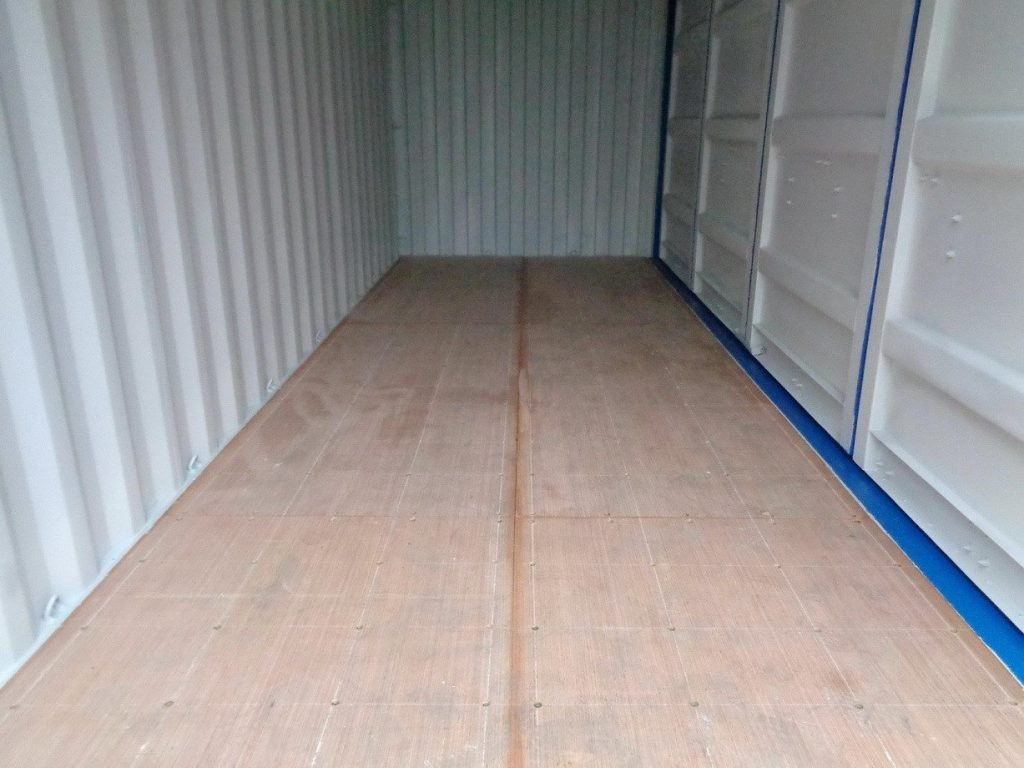 20ft Full Side Access Open Side Container — Side panel and corrugation detail