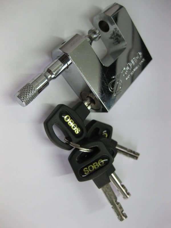 Marine-Grade Container Padlock — In use