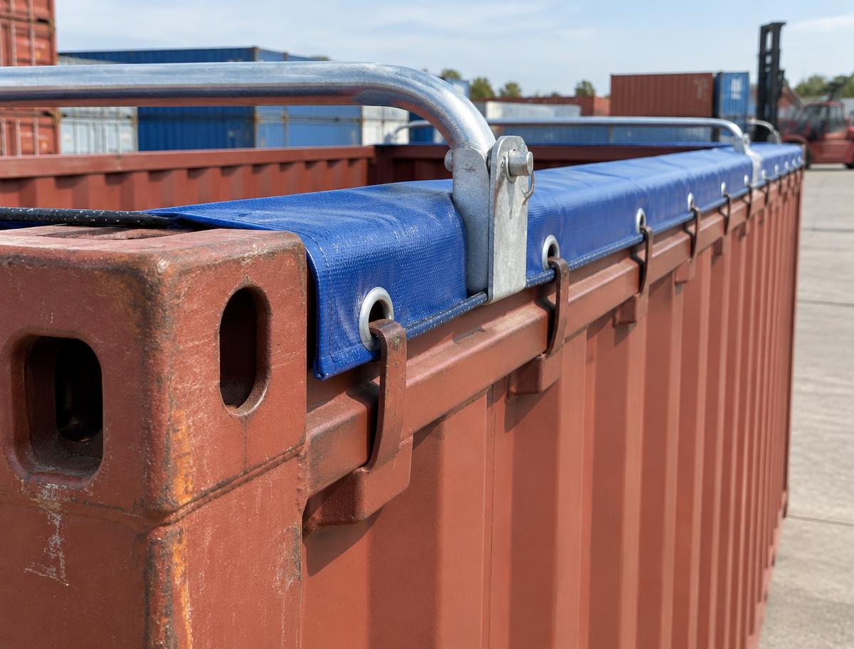 20ft Open Top Shipping Container — Corner casting and frame condition