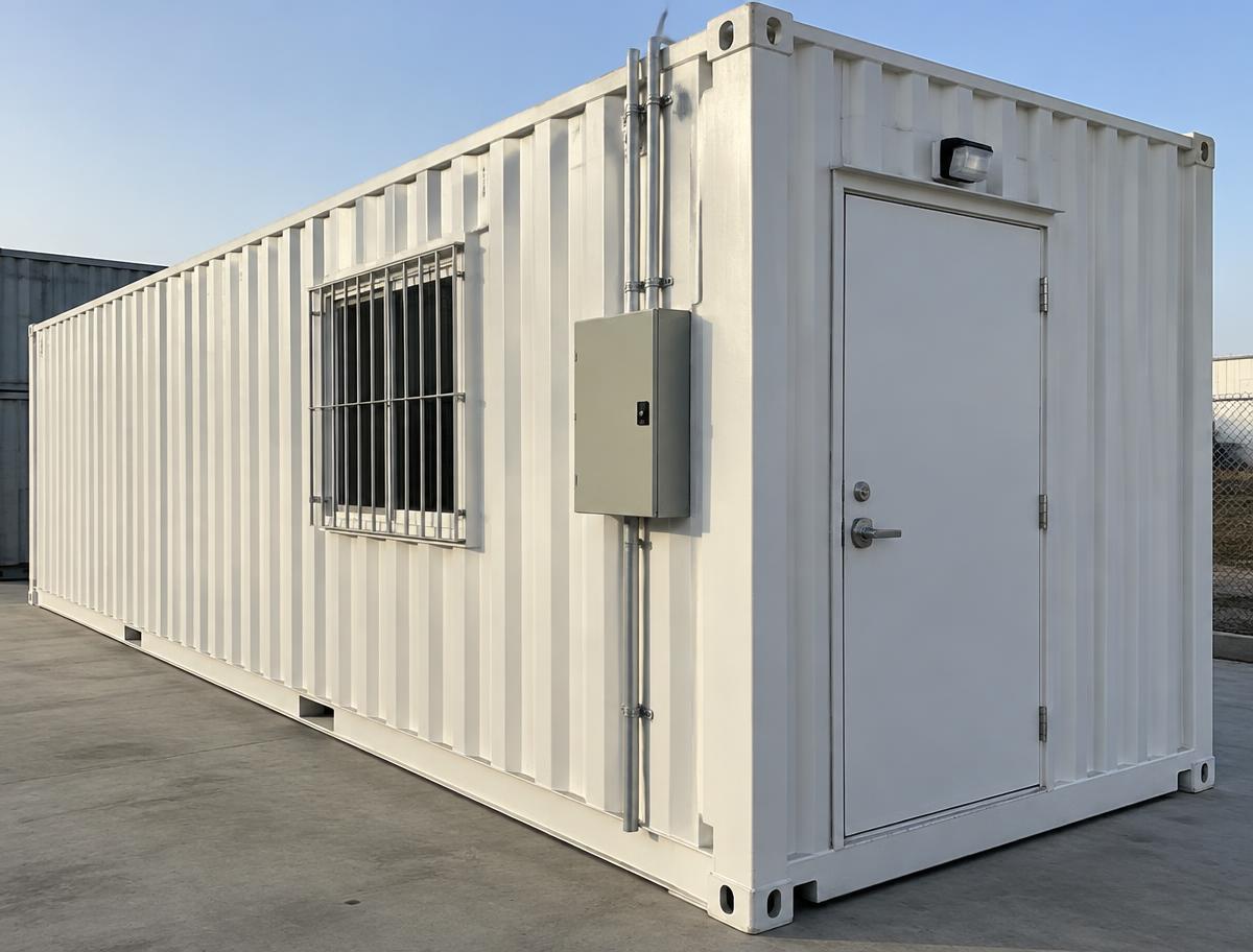40ft Mobile Tuck Shop Container — Corner casting and frame condition