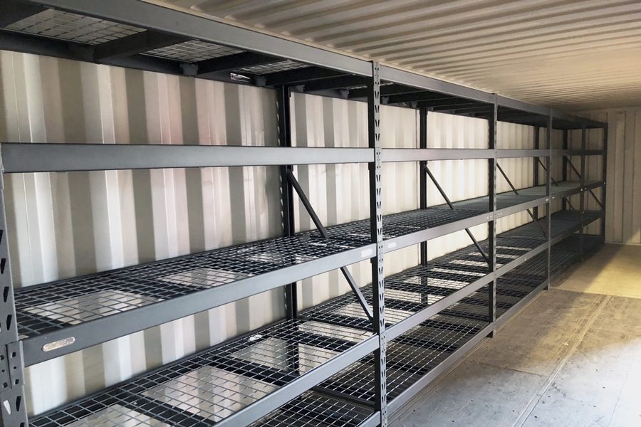Heavy-Duty Container Shelf — Detail view