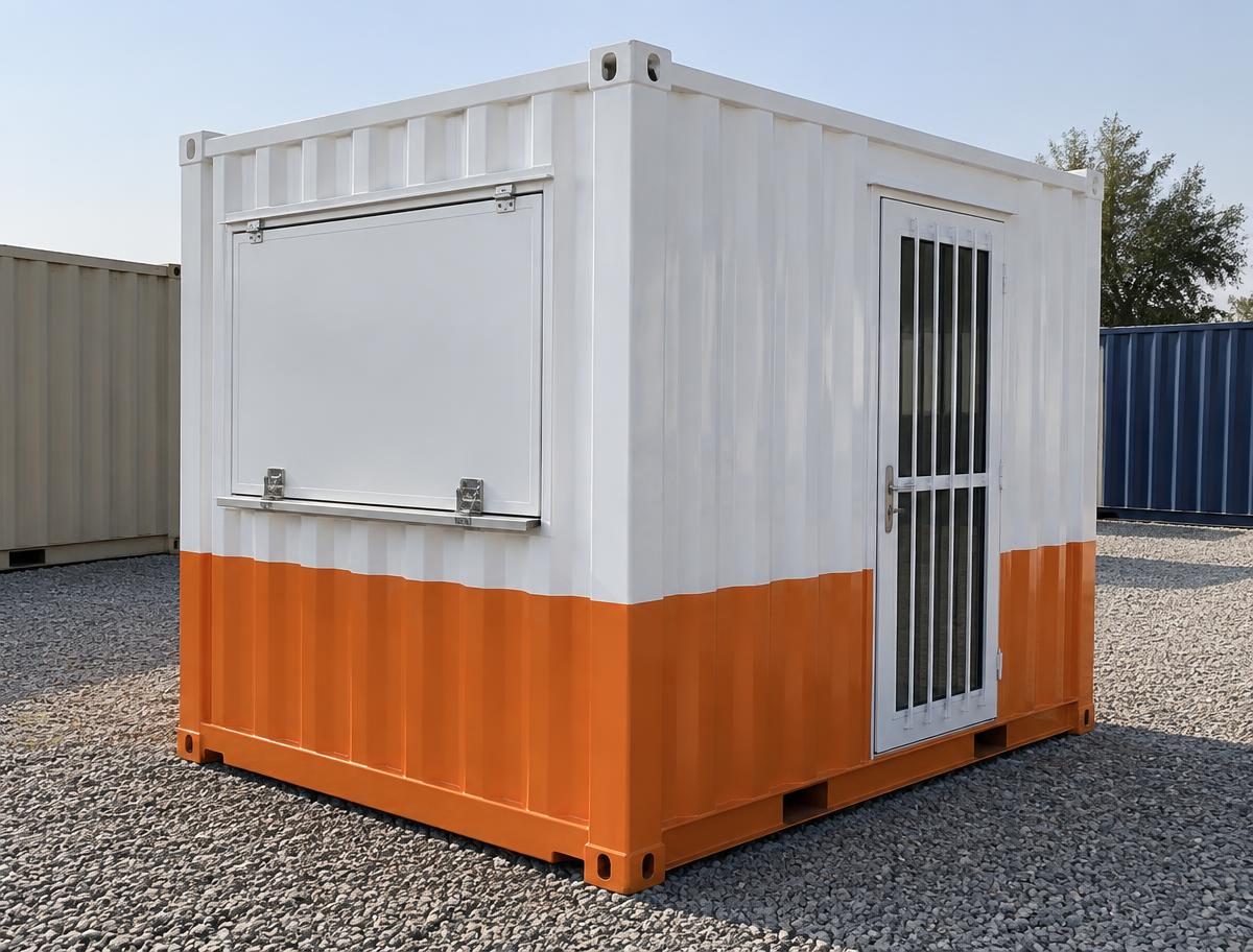 10ft Mobile Tuck Shop Container — Corner casting and frame condition