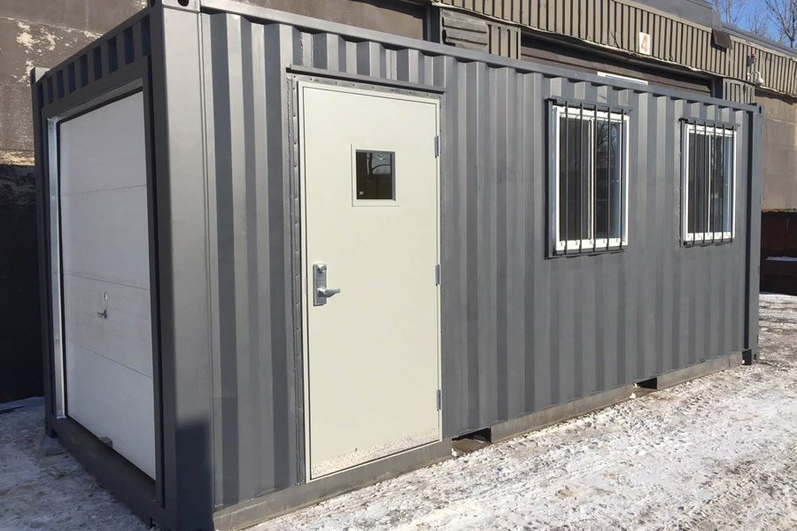 Industrial Steel Man Door for Containers — Detail view