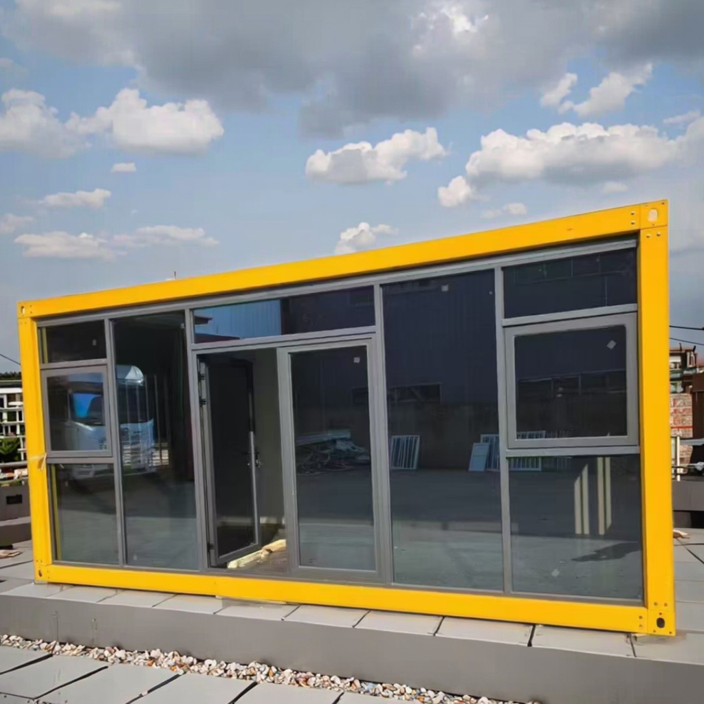Modern Flat Pack Steel Container House — Complete Modular Unit — depot photo