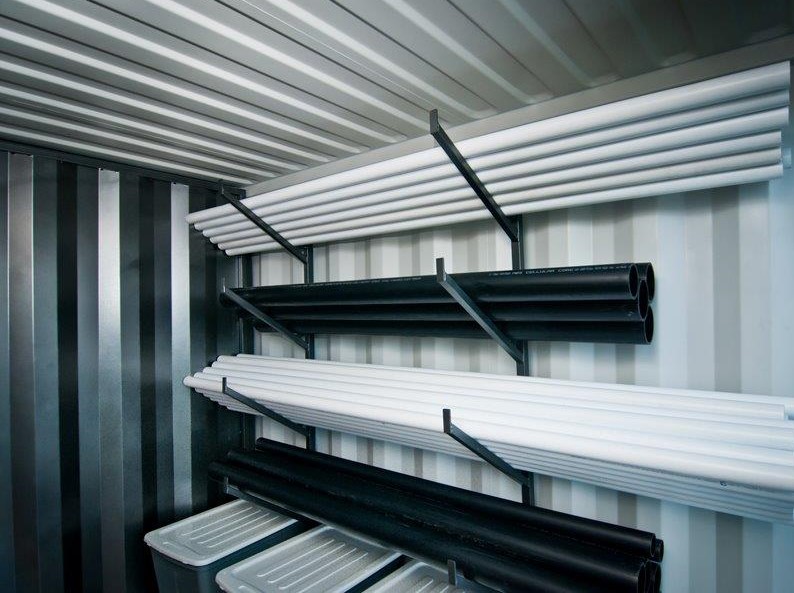 Container Pipe Rack System — In use