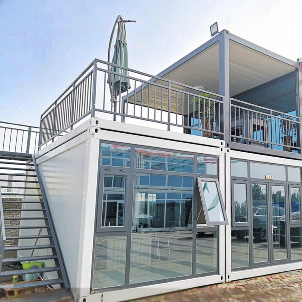 Modern Flat Pack Steel Container House — Complete Modular Unit — Side panel and corrugation detail