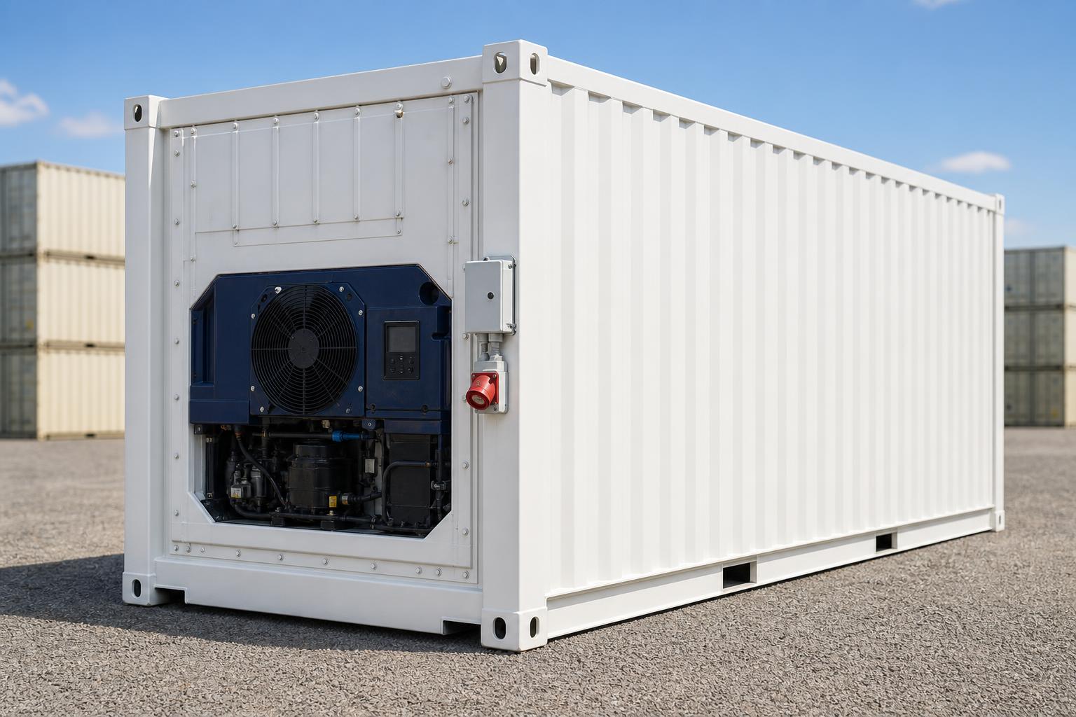 20ft Refrigerated Container — Plug-and-Play Three-Phase Kit at our depot