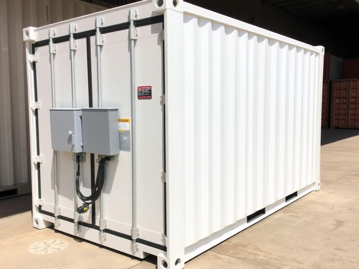 20ft Refrigerated Container — Plug-and-Play Three-Phase Kit at our depot