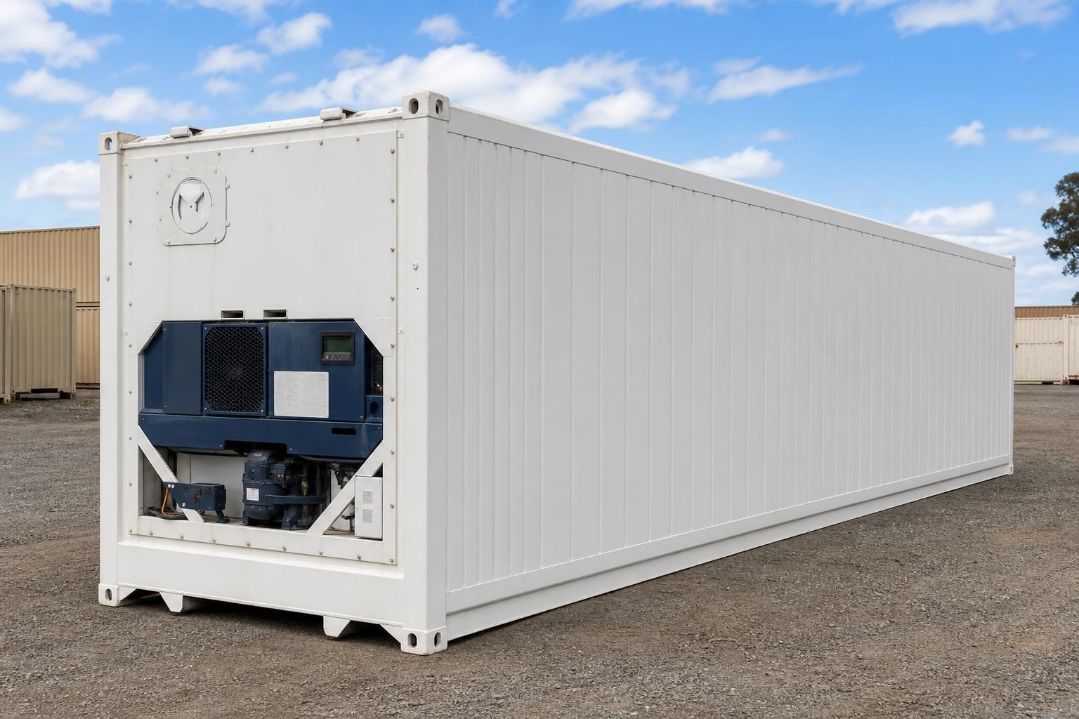 40ft High Cube Refrigerated Container — Operational Reefer at our depot