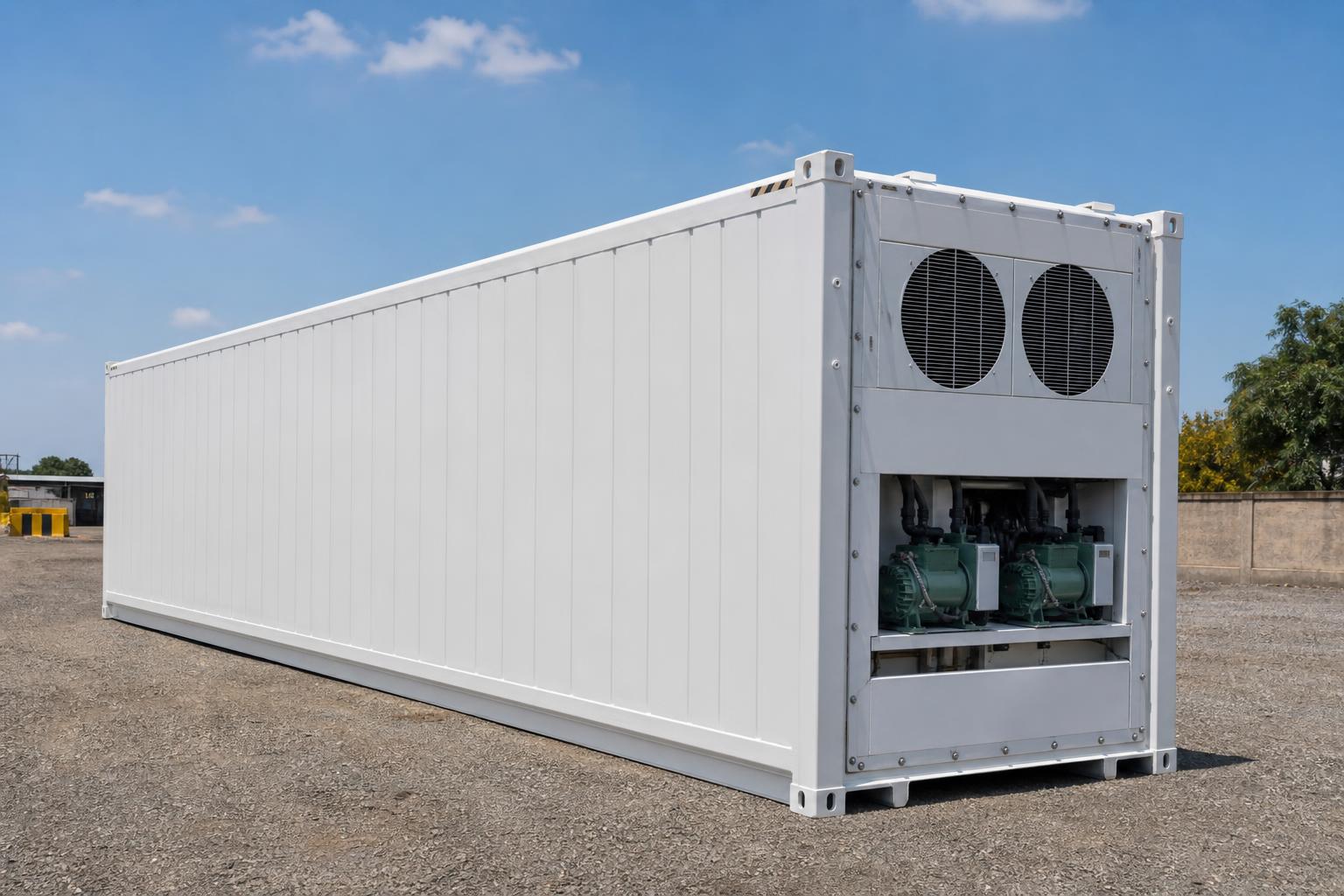 40ft High Cube Reefer — Dual-Temp Blast Chill Partition at our depot