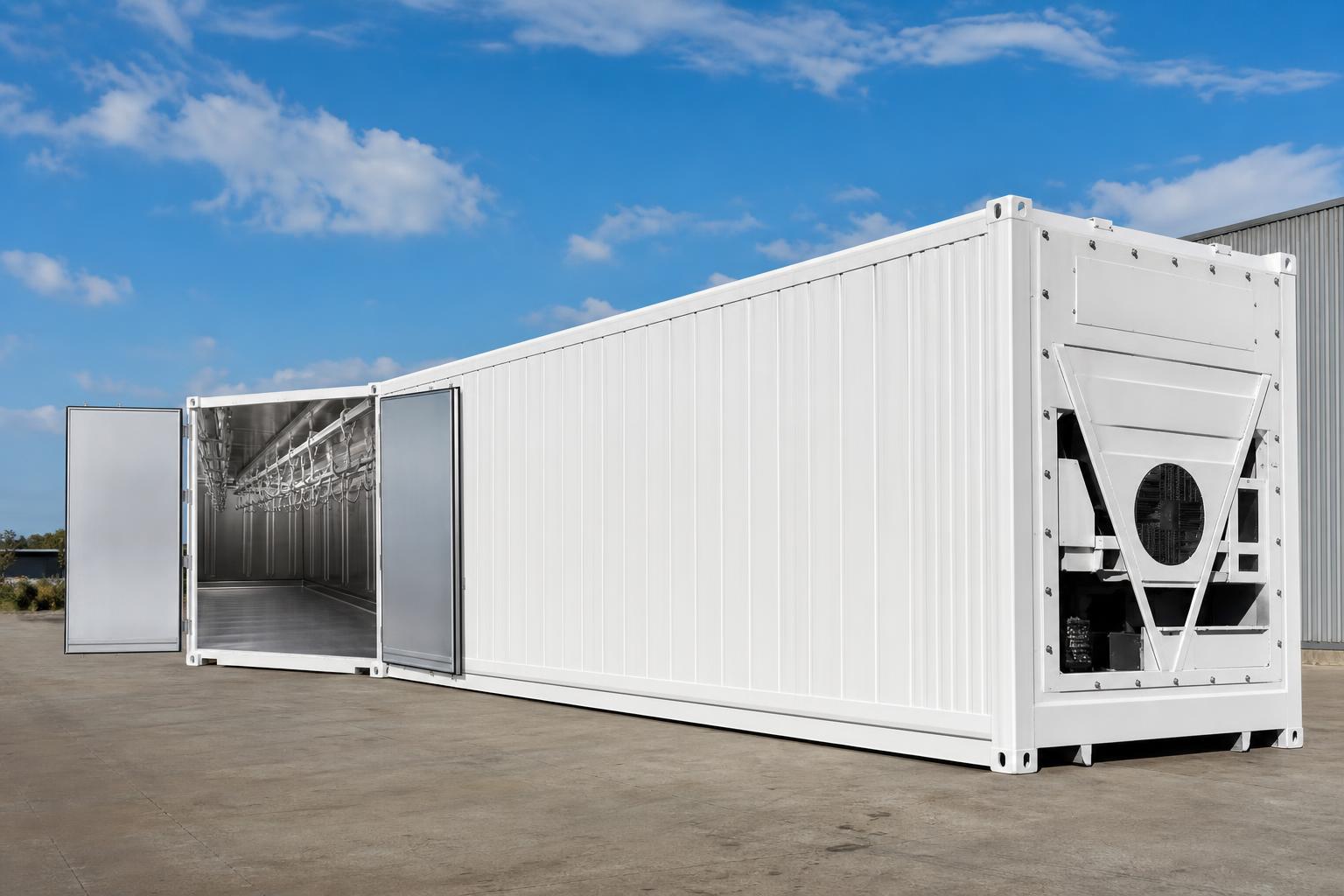 40ft High Cube Reefer — Butchery Rail Fit-Out at our depot