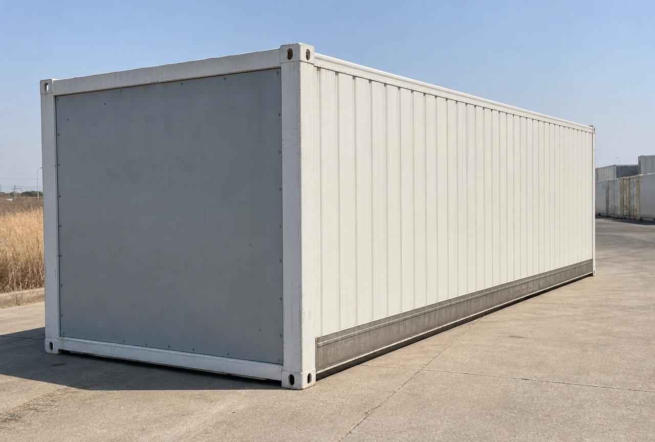 40ft High Cube Insulated Cold Store Shell at our depot