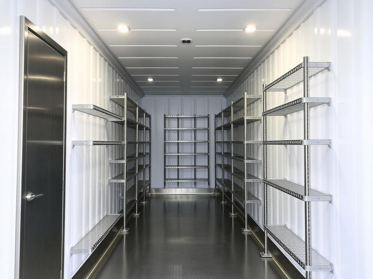 40ft High Cube Walk-In Cold Room — Racked Conversion at our depot
