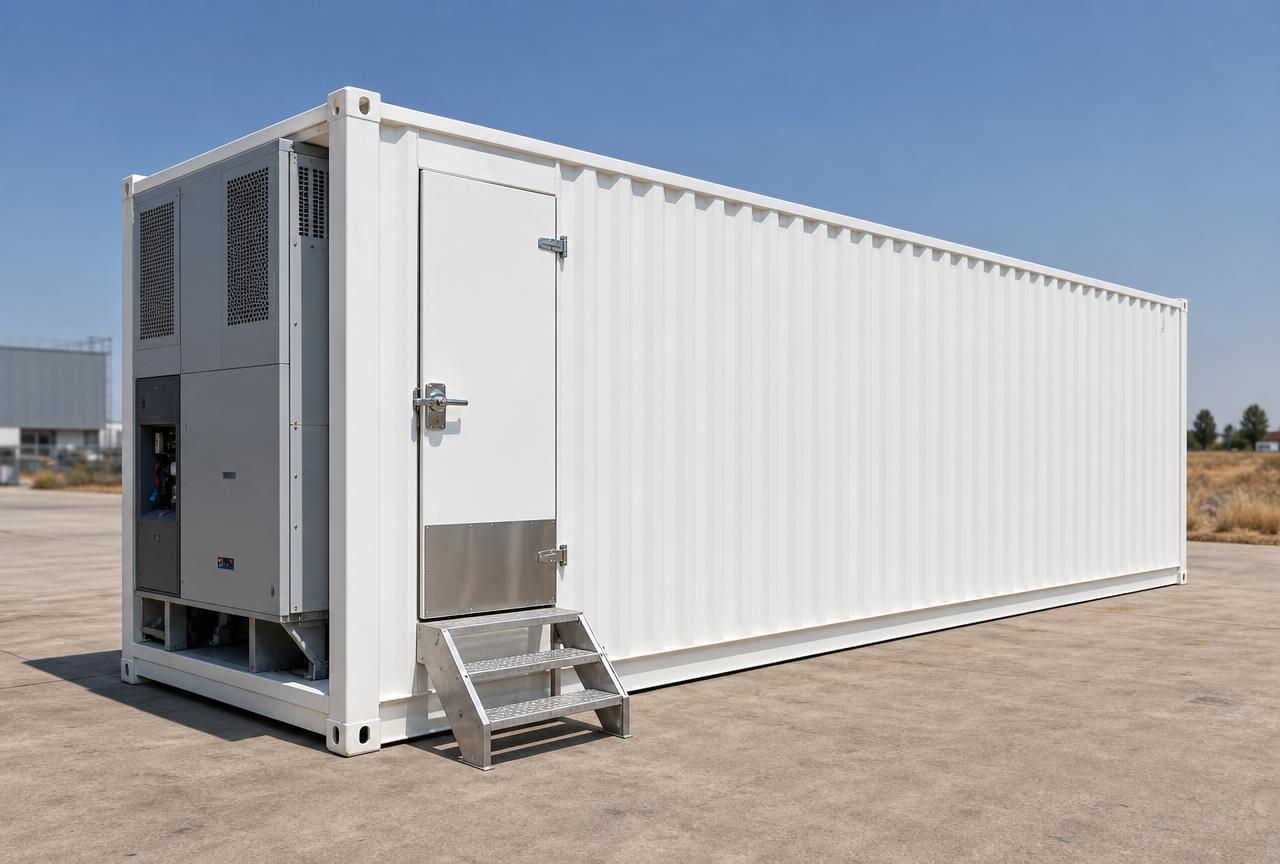 40ft High Cube Walk-In Cold Room with Stair at our depot