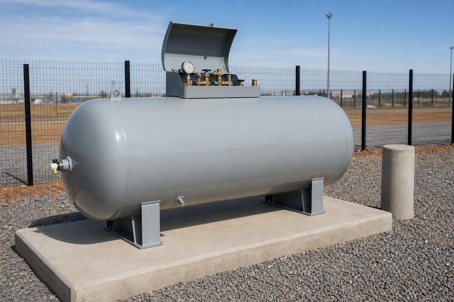 LPG Bulk Storage Tank — 1 000 L Above-Ground at our depot