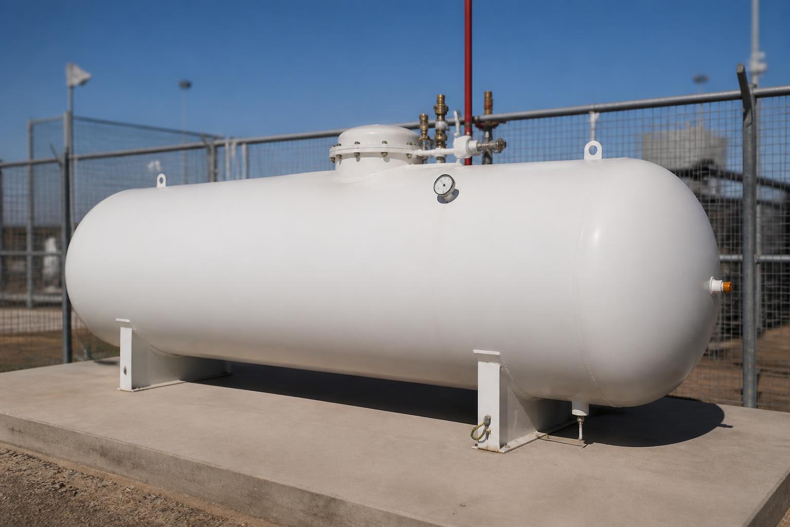 LPG Bulk Storage Tank — 9 000 L Above-Ground at our depot