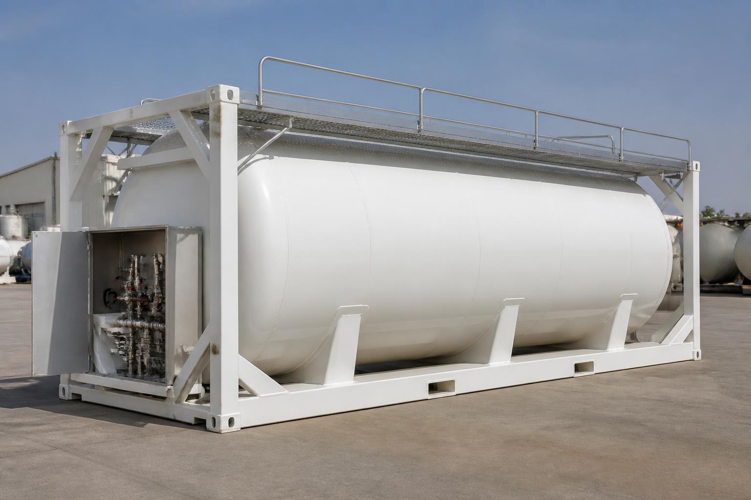 ISO T50 LPG Tank Container — 24,000 L In-Test at our depot